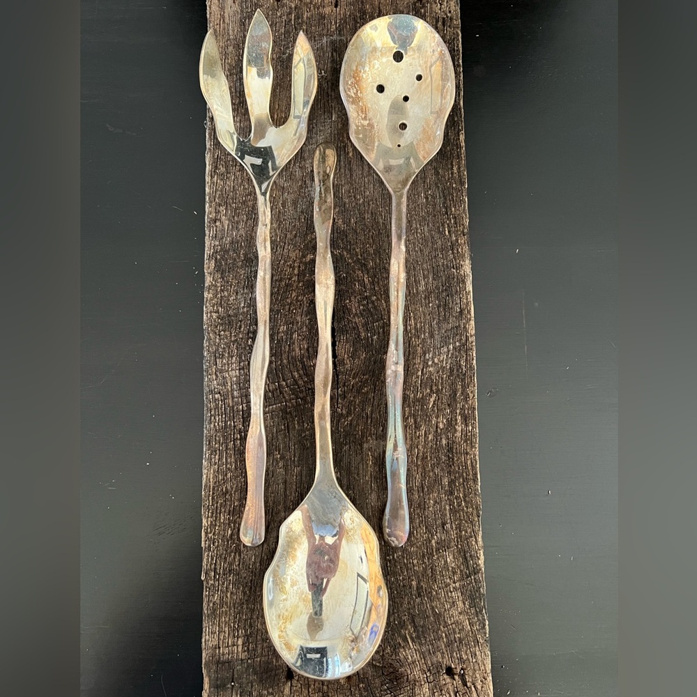 Michael Aram 1996 Signed Hand-Forged Server Set – Early Studio Era, Metal